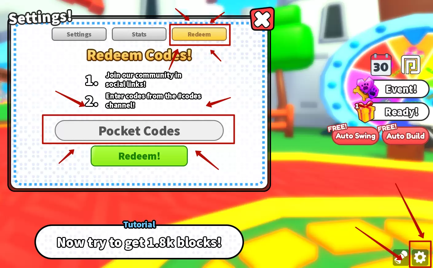 How to redeem Block Smash Simulator codes?