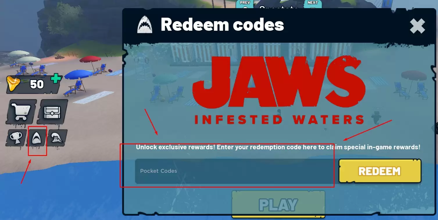 How to redeem Jaws: Infested Waters codes?