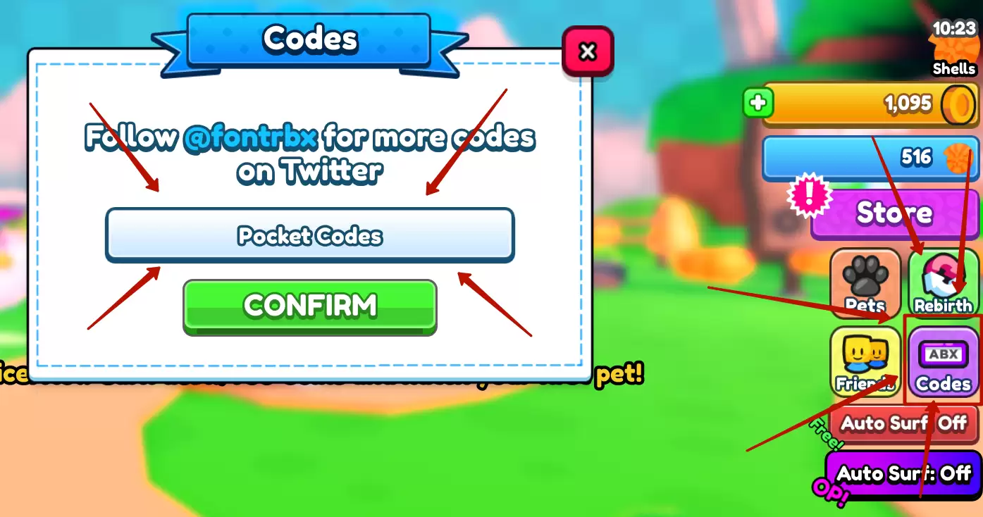 How to redeem Surf Race codes?
