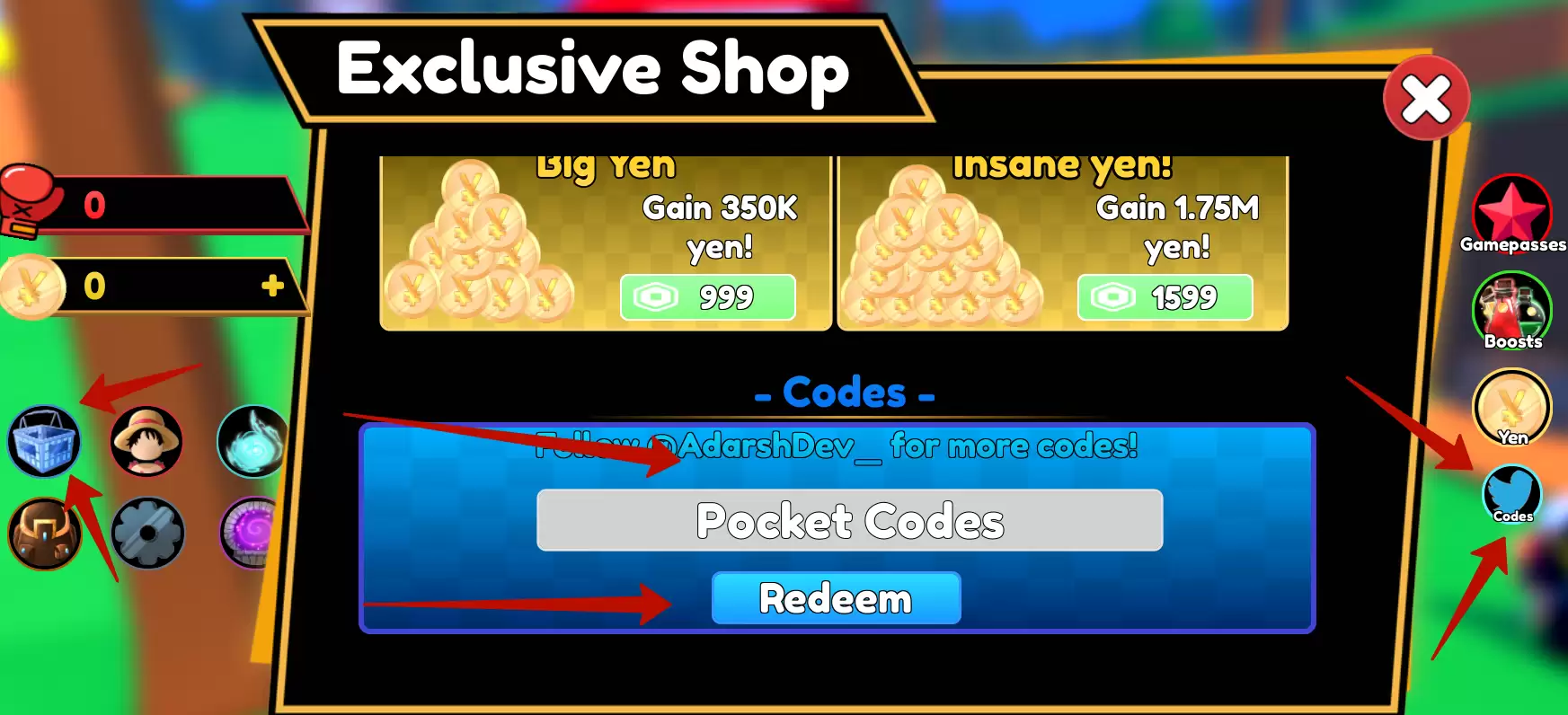 How to redeem Anime Strikers Simulator codes?