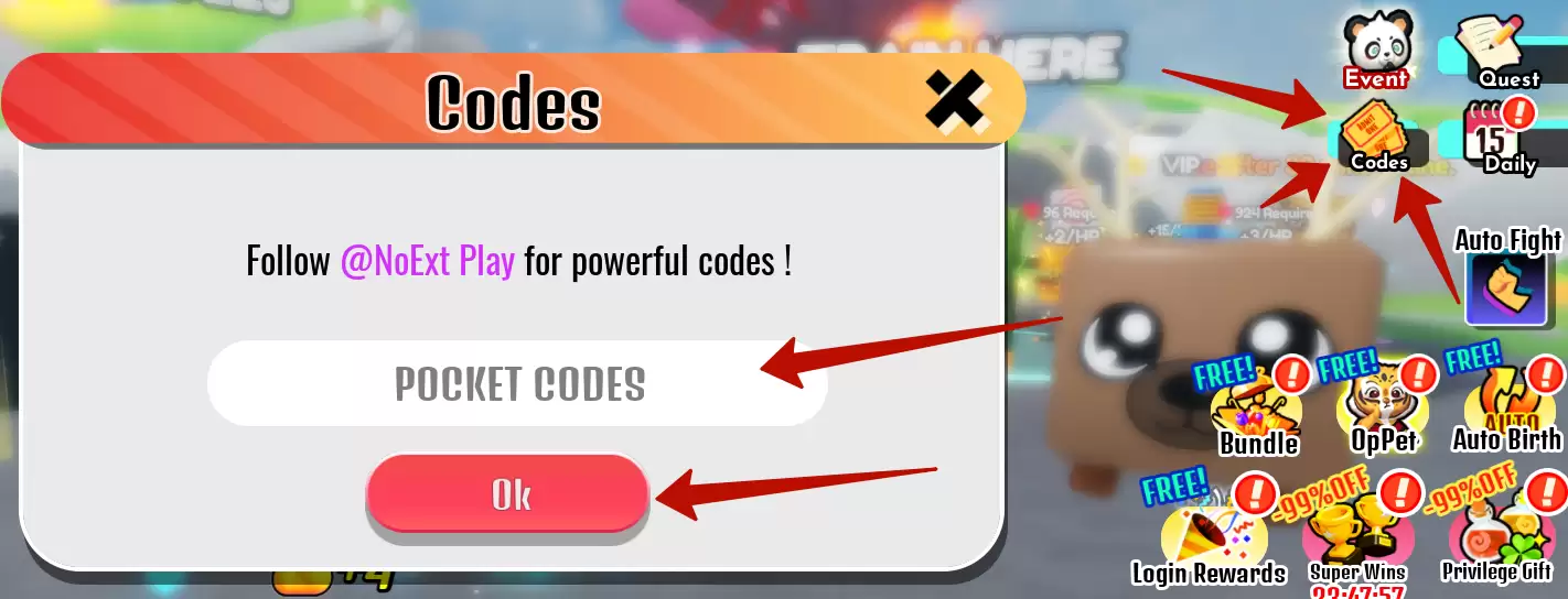 How to redeem Panda Kung Fu Simulator codes?