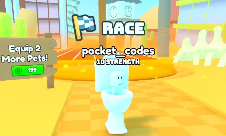 Toilet Race Simulator codes - pets and boosts