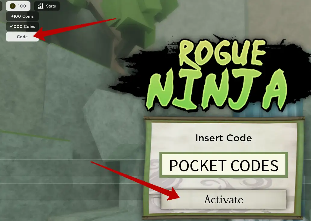 How to redeem Rogue Ninja codes?
