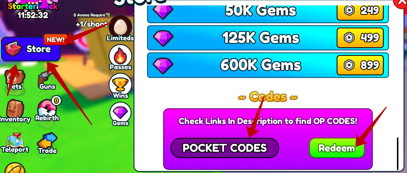 How to redeem Shoot Dungeon Simulator codes?