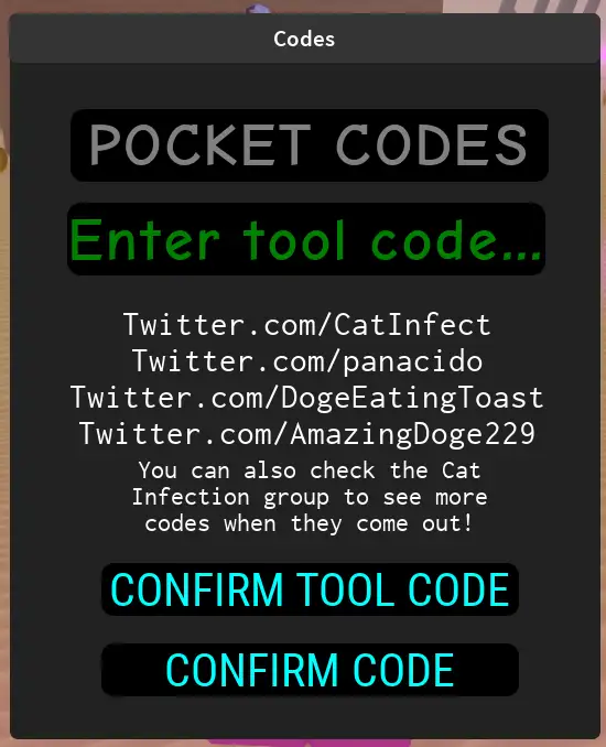 How to use Cat Infection codes?