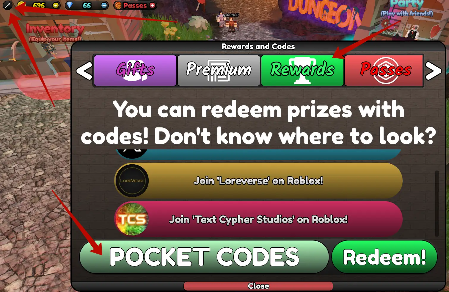 How to redeem LoreKnights codes?