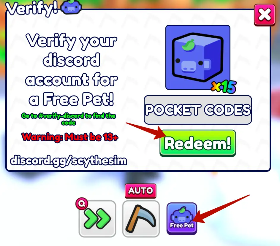 How to redeem Scythe Simulator codes?