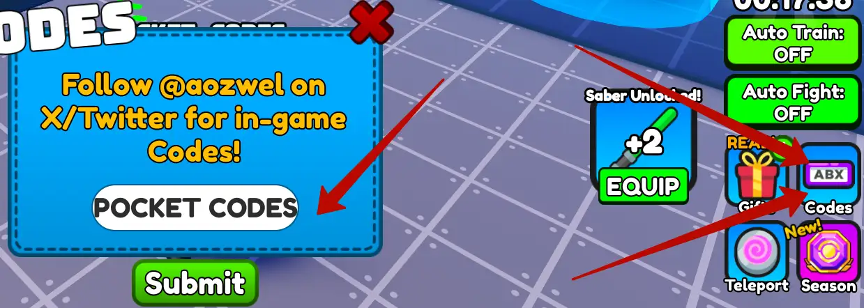 How to use Saber Battle Simulator codes?
