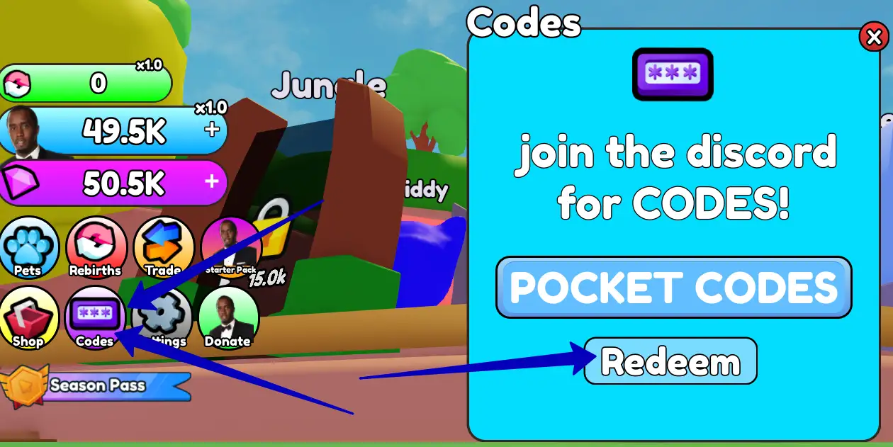 How to redeem Diddy Simulator codes?