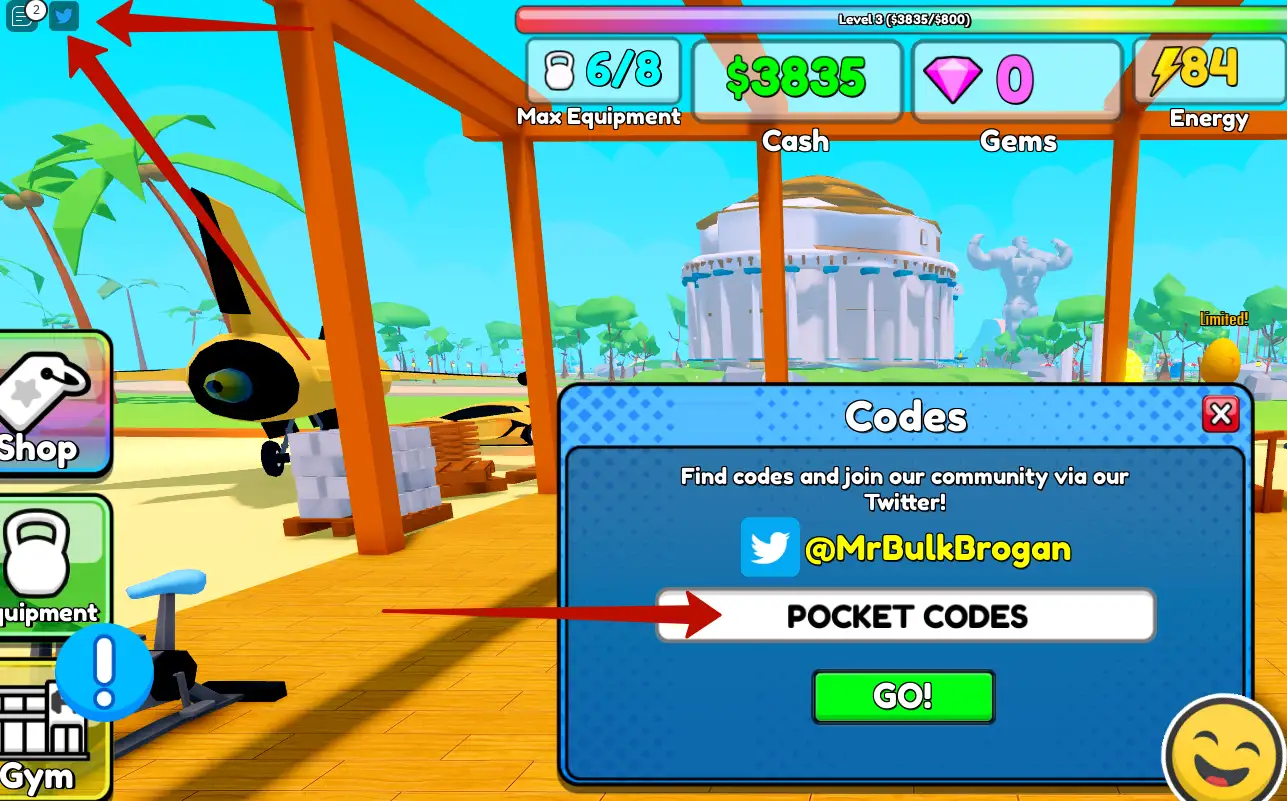 How to redeem Gym Tycoon codes?