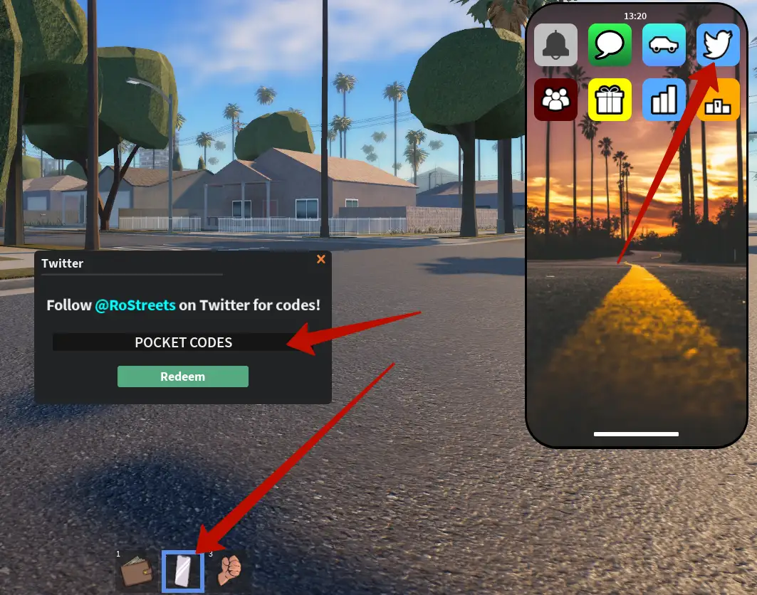 How to redeem RoStreets codes?