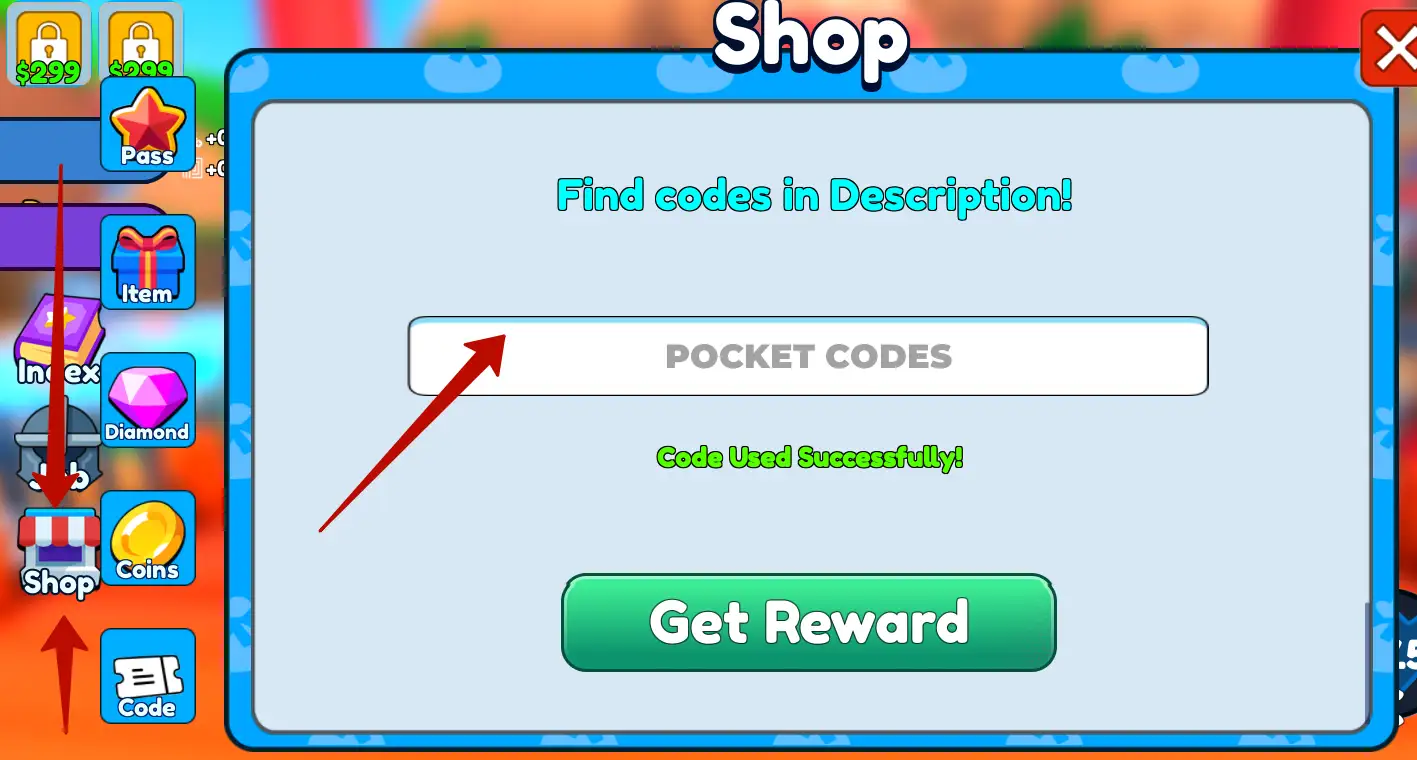 How to redeem Weapon Master VS Anime codes?