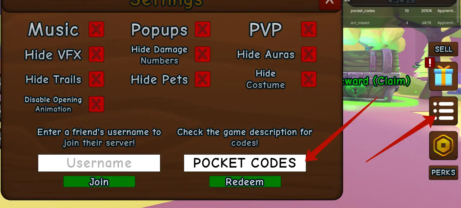 How to use Magic Blade Simulator codes?