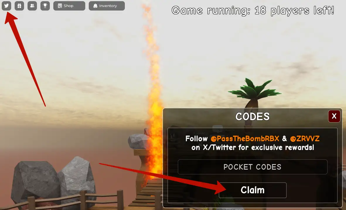 How to redeem Pass the Bomb codes?