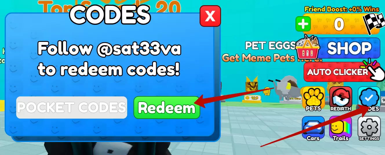 How to redeem Meme Race codes?