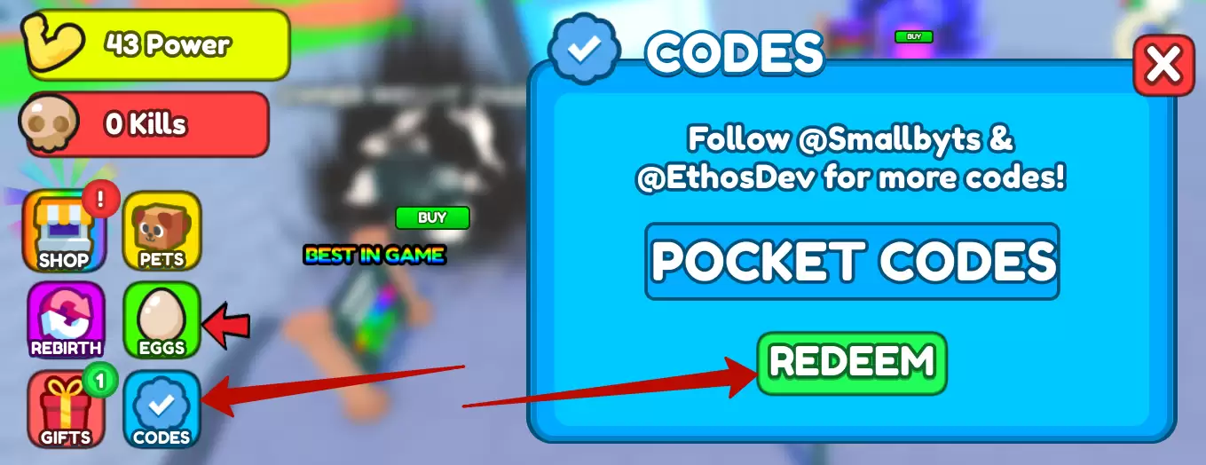 How to redeem Pull Up Legends codes