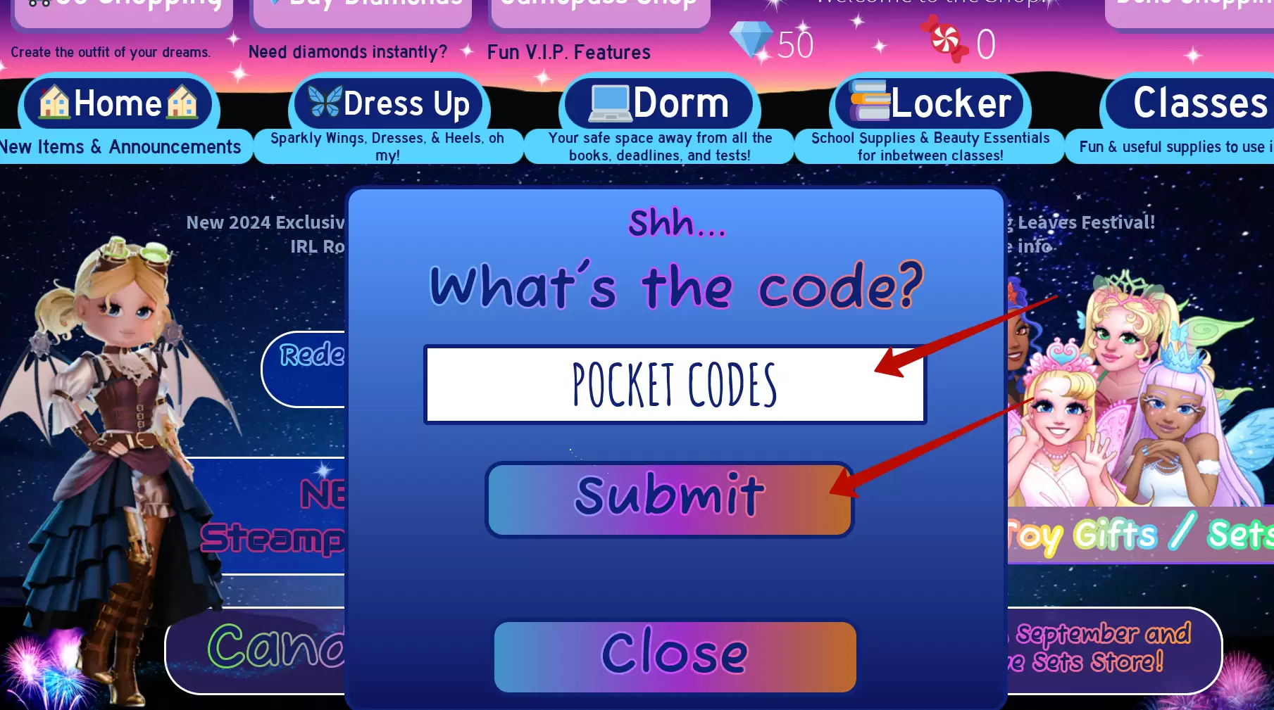 How to redeem Royale High codes?