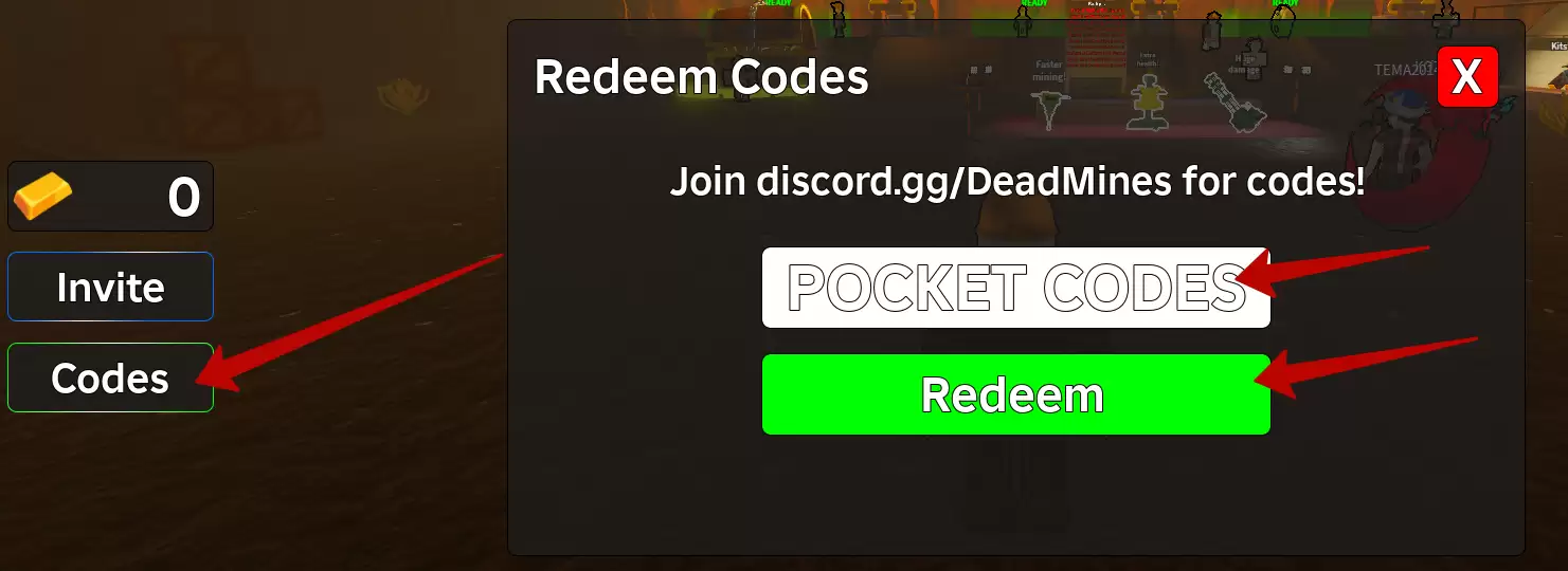 How to redeem Dead Mines codes?
