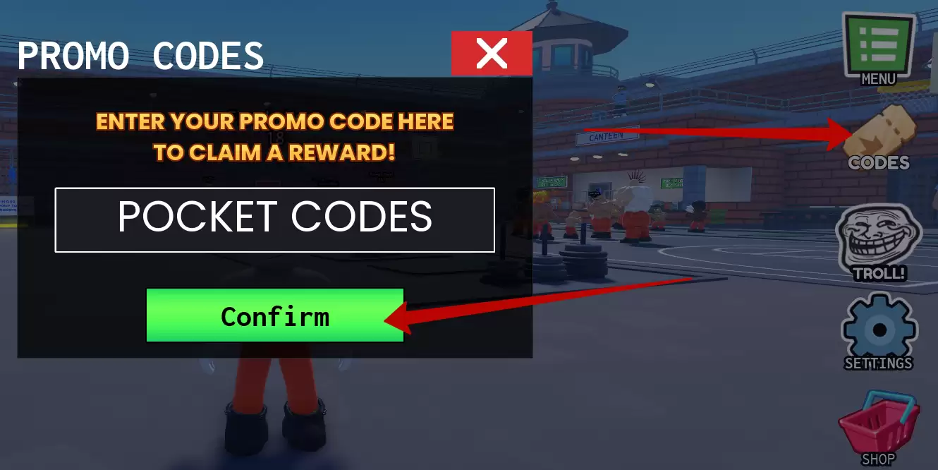 How to redeem Prison Pump codes?
