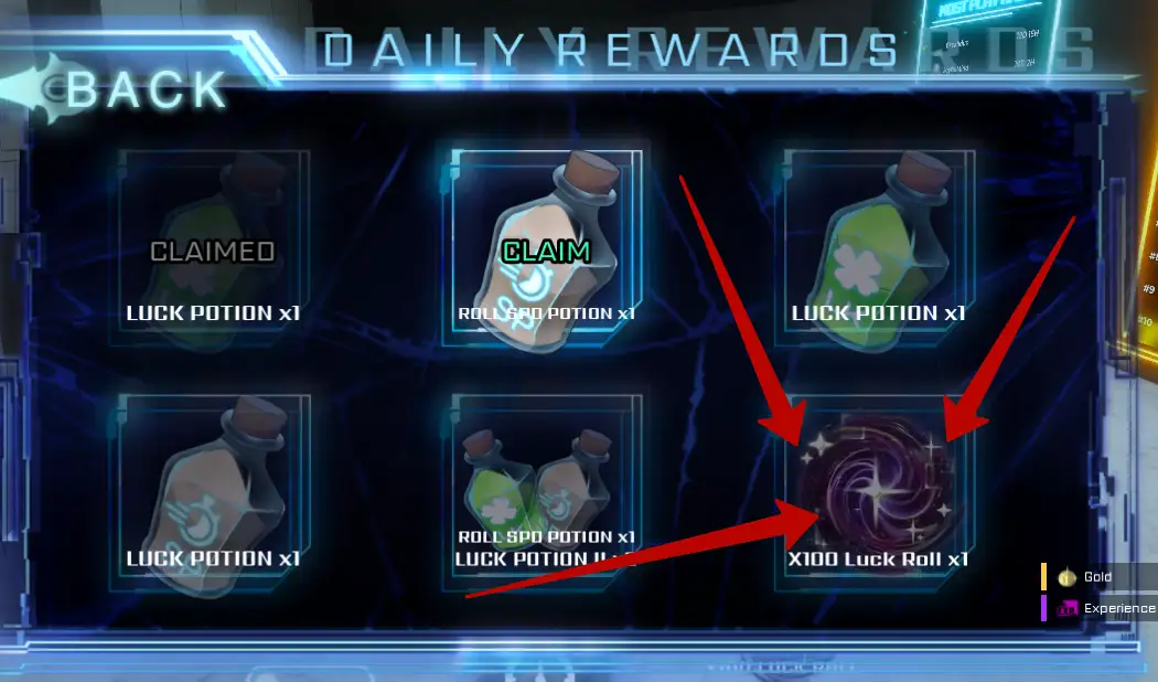 Daily Login in Hunters
