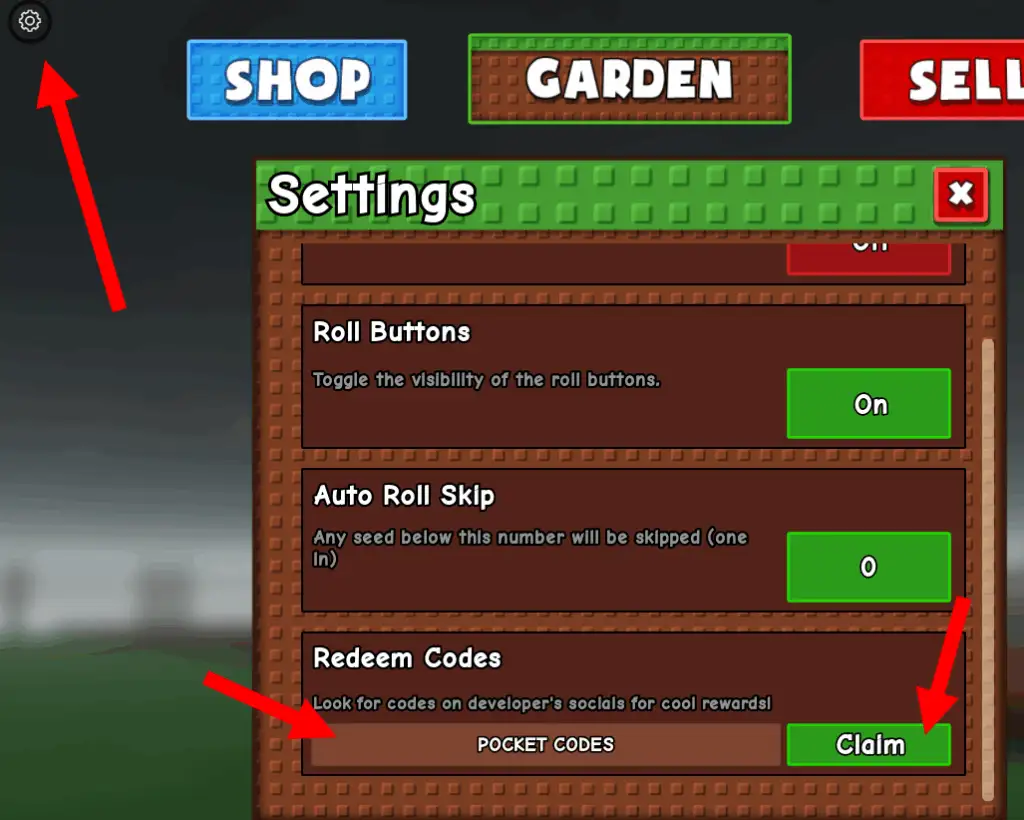 How to redeem Garden RNG codes
