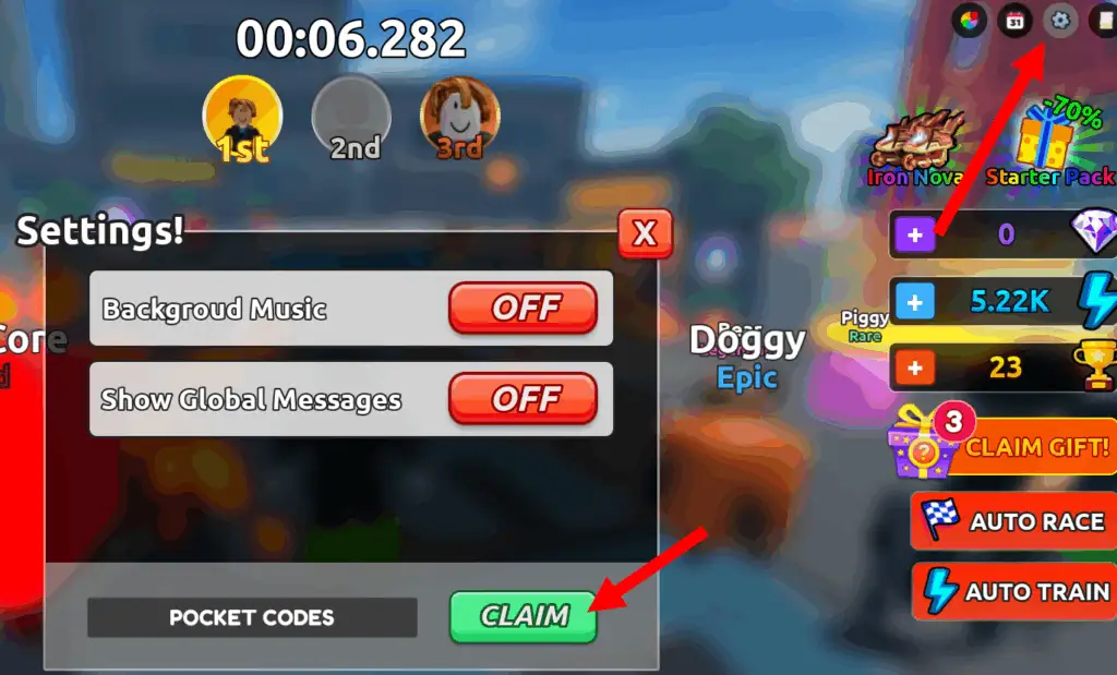 How to use Roller Training codes