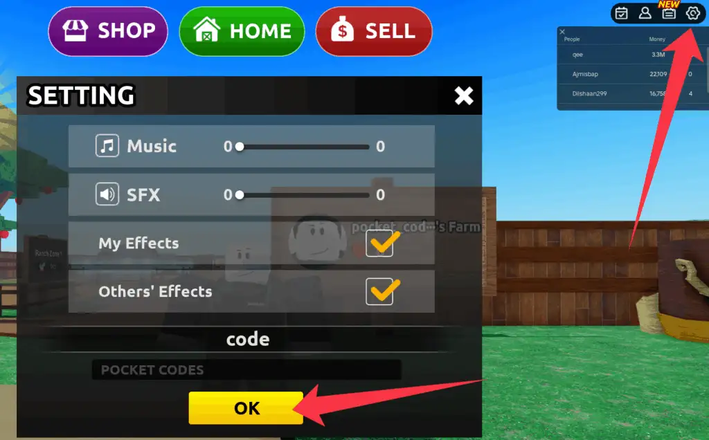 How to redeem Grow Your Farm codes?