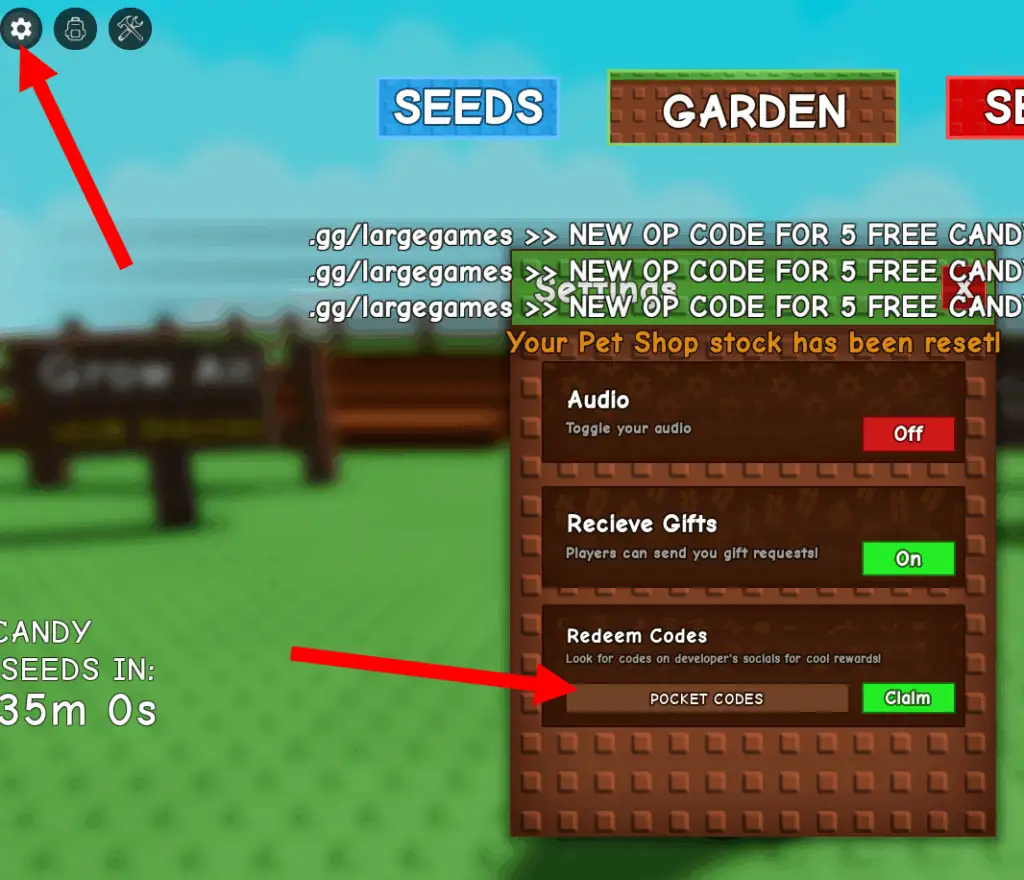 How to redeem Grow a Garden MODDED codes