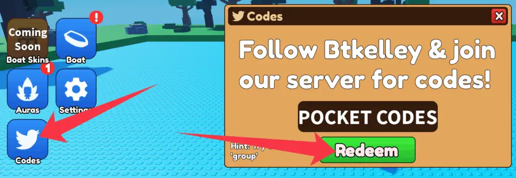 How to redeem Aura Farm Boat Racing codes?