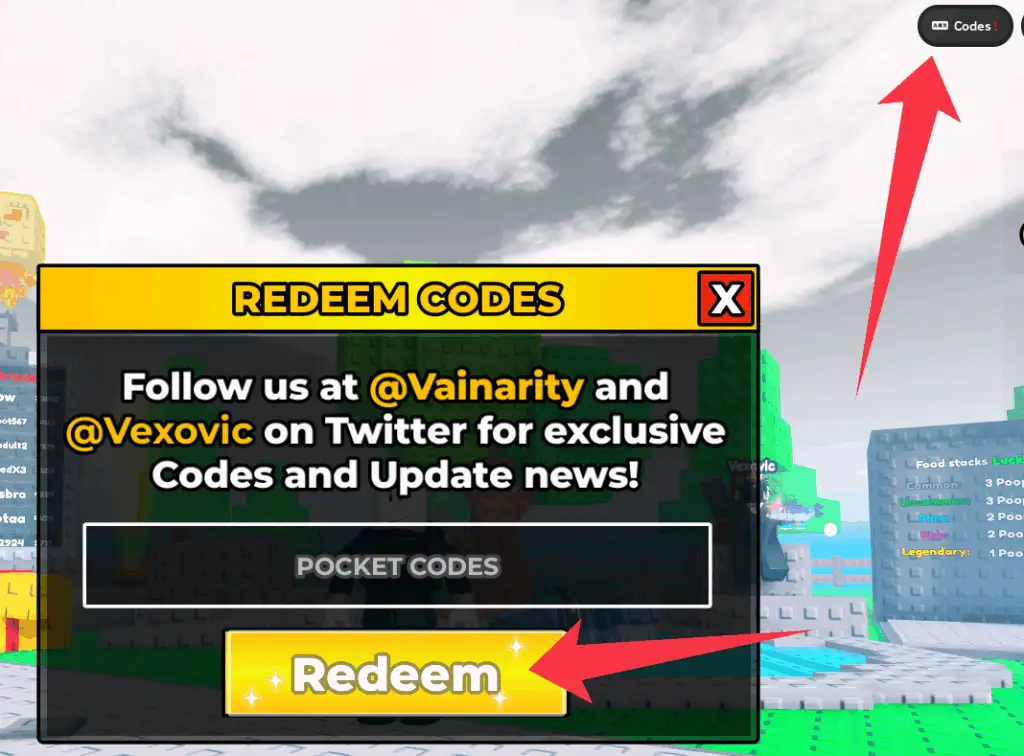 How to redeem Poop a Brainrot codes?